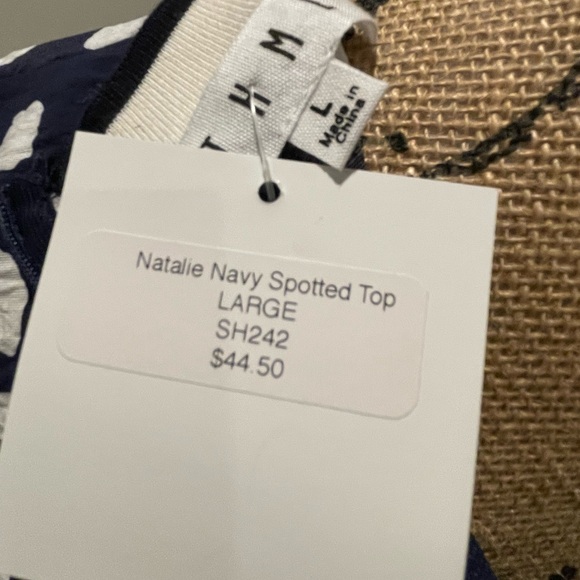 Navy Spotted Blouse by THML - Picture 10 of 12